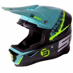 Marque Casque Shot Furious Storm Grey Green Neon Yellow Glossy