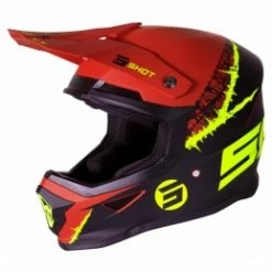 Marque Casque Shot Furious Storm Neon Yellow Red Matt