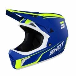 Marque Casque BMX Shot® Rogue United KID - Bleu/Jaune Fluo