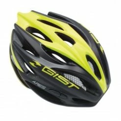 Marque Casque Route Gist® Ares Noir Mat/Jaune Fluo