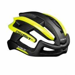 Marque Casque Route Gist® Volo Noir Mat / Jaune Fluo