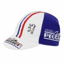 Marque Casquette Velo Equipe Vintage Peugeot Bleu-Blanc-Rouge