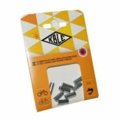 Marque Embout Autoblocant Pour Gaine 4 Mm Argent (Sachet De 10 Pieces)