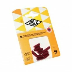 Marque Embout Autoblocant Pour Gaine 4 Mm Rouge (Sachet De 10 Pieces)