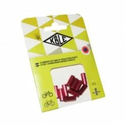 Marque Embout Autoblocant Pour Gaine 5 Mm Rouge (Sachet De 10 Pieces)