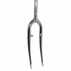 Marque Fourche Vtt 26'' Rigide Cintree Acier Chrome Avec Tasseaux Pivot Lisse 250Mm 1''1-8 - 28,6Mm Exterieur