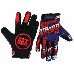 Marque Gants BMX Staystrong® Mash Up V3 - Rouge/Blanc/Bleu – Image 3