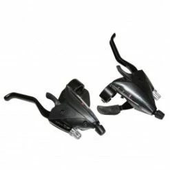 Marque Levier-Manette Vtt P2R 3X8 Vitesses Noir Alu Azera Pour Frein V-Brake Compatible Shimano (Paire)