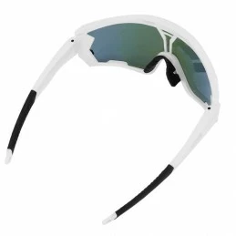 Marque Lunettes Velo Adulte Newton Nagas Monture Blanc 2 Verres Interchangeables Solaire Bleu Et Eclairant Orange â Image 3