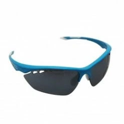 Marque Lunettes Velo Adulte P2R Vento Bleu (Livrees Avec 2 Jeux De Verres : Fumes Et Transparents Bleus)