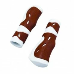Marque Poignee City-Vtc Progrip 989 Blanc-Marron Ø22Mm L120Mm (Paire)