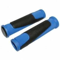 Marque Poignee Vtt Newton Bi-Matiere Bleu Fonce-Noir L130Mm (Paire)