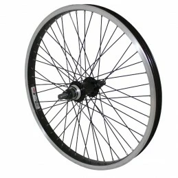 Marque Roue Bmx 20" Arriere Noir Moy Alu Noir 48T. Axe De 14