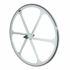 Marque Roue Route - Fixie Arriere A Baton P2R Blanc Double Filetage