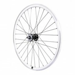 Marque Roue Route - Fixie - Piste P2R 30Mm Blanc Arriere Double Filetage Avec Pignon 16Dts