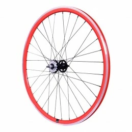 Marque Roue Route - Fixie - Piste P2R 30Mm Rouge Arriere Double Filetage Avec Pignon 16Dts