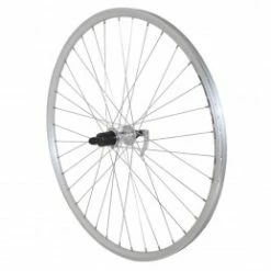 Marque Roue Vtc 700X35 Arriere Er10 Alu Double Paroi Moyeu Pour Shimano Tx500 Argent Cassette 9-8 Vitesses