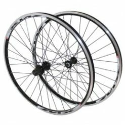 Marque Roues Vtt 26" Mx220 Noir Oeillet Moyeu Shimano Rm30 Cass. Shimano-Sram 10-9-8 Vitesses Noir Rayons Noir 32T. (Avant + Arriere)