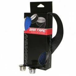 Marque Ruban De Guidon Newton Noir Effets Bleu Avec Bouchons (Super Resistante Et Confortable)