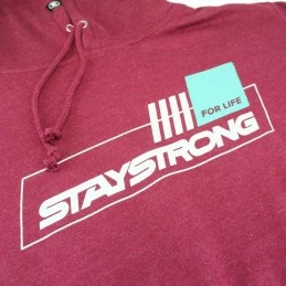 Marque Sweat Stay Strong For Life Burgundy â Image 2